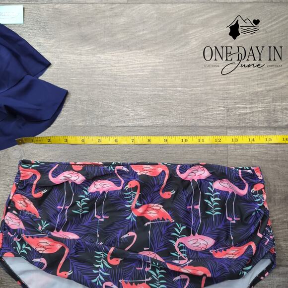 Adisputent High Waist Flounce Bikini Swimsuit Size L - Picture 4 of 6